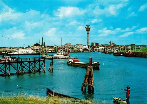 AK / Ansichtskarte Bremerhaven Geestemuendung und Radarturm Kat. Bremerhaven