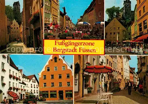 AK / Ansichtskarte Fuessen Allgaeu Fussgaengerzone Altstadt Kneipp Luftkurort Kat. Fuessen