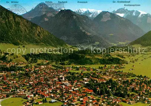 AK / Ansichtskarte Oberstdorf Heilklimatischer Kurort Allgaeuer Alpen Fliegeraufnahme Kat. Oberstdorf