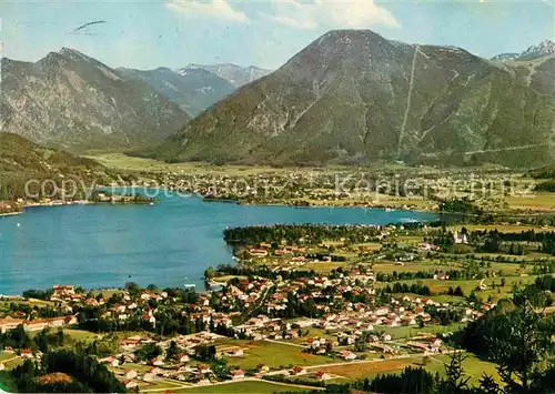 AK / Ansichtskarte Bad Wiessee Tegernsee Rottach Egern mit Wallberg Mangfallgebirge Fliegeraufnahme