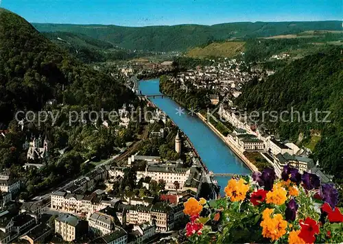 AK / Ansichtskarte Bad Ems Panorama Blick ueber das Lahntal Blumen Kat. Bad Ems