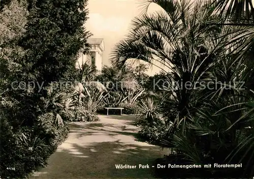 AK / Ansichtskarte Woerlitz Woerlitzer Park Palmengarten mit Floratempel Kat. Woerlitz