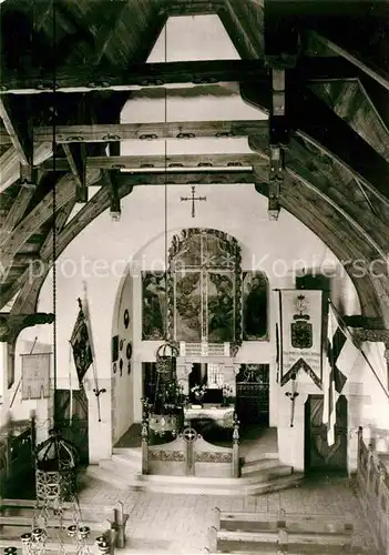 AK / Ansichtskarte Luetzen Gustav Adolf Gedenkstaette Kapelle Innenansicht Altar Kat. Luetzen