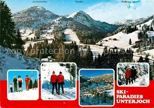 AK / Ansichtskarte Unterjoch Skiparadies Wintersportplatz Allgaeuer Alpen Kat. Bad Hindelang