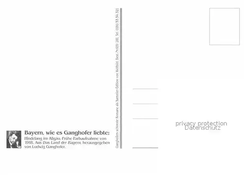 AK / Ansichtskarte Hindelang Panorama Alpen Serie Das Land der Bayern Ludwig Ganghofer Kat. Bad Hindelang