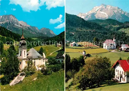 AK / Ansichtskarte Maria Gern mit Untersberg Maria Ettenberg mit Hochkalter Kat. Berchtesgaden