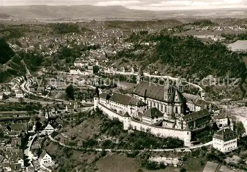 AK / Ansichtskarte Steinbach Schwaebisch Hall Fliegeraufnahme Schloss Comburg  Kat. Schwaebisch Hall