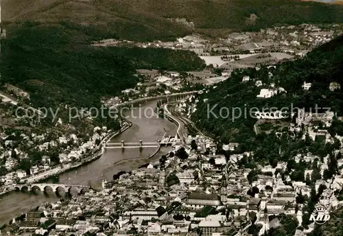 AK / Ansichtskarte Heidelberg Neckar Fliegeraufnahme Stadt und Schloss Kat. Heidelberg