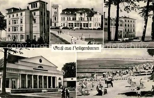 AK / Ansichtskarte Heiligendamm Ostseebad Kurheime Kulturhaus und Strand Kat. Bad Doberan