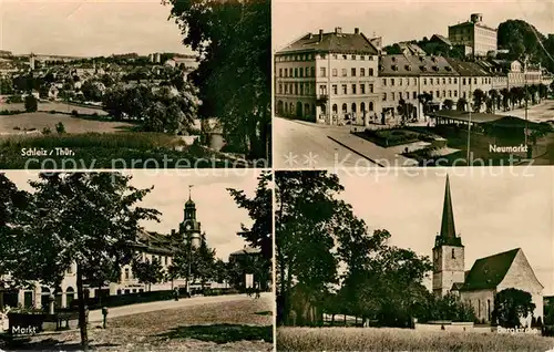 AK / Ansichtskarte Schleiz Marktplatz Neumarkt Bergkirche  Kat. Schleiz