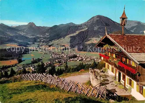 AK / Ansichtskarte Kirchberg Tirol Panorama Blick vom Filzerhof Badesee Hohe Tauern Kat. Kirchberg in Tirol