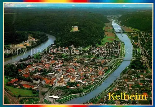 AK / Ansichtskarte Kelheim Zusammenfluss von Altmuehl und Donau Fliegeraufnahme Kat. Kelheim Donau