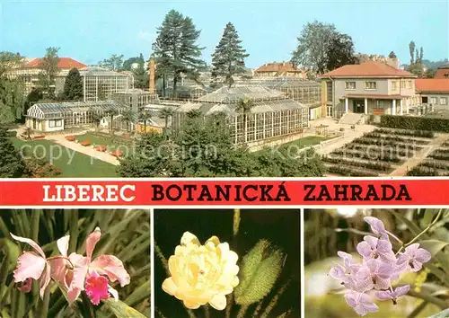 AK / Ansichtskarte Liberec Botanicka zahrada Cattleya hybr Victoria Regia Vanda Coerulea Botanischer Garten Blumen Kat. Liberec