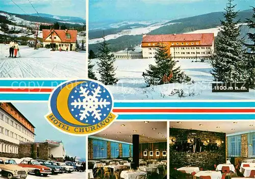 AK / Ansichtskarte Stachy Susice Okres Pachatice Hotel Churanov Wintersportplatz Kat. Stachau