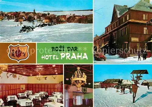 AK / Ansichtskarte Bozi Dar Gottesgab Hotel Praha Winterpanorama Kat. Gottesgab