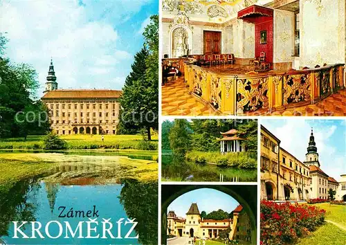 AK / Ansichtskarte Kromeriz Statni zamek Schloss Teich Kat. Kremsier