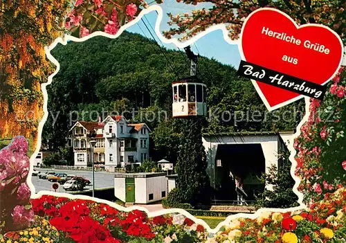 AK / Ansichtskarte Bad Harzburg Bergbahn zum Burgberg Talstation Blumen Herz Kat. Bad Harzburg
