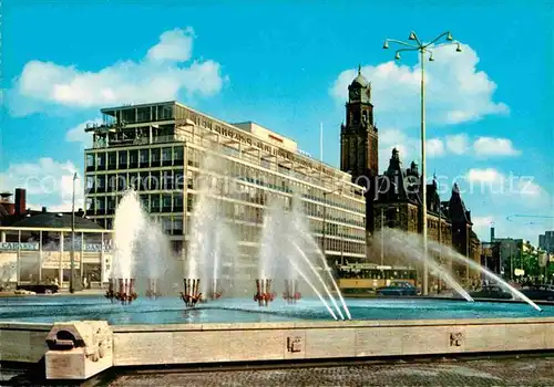 AK / Ansichtskarte Rotterdam Hofplein Stadhuis Brunnen Kat. Rotterdam