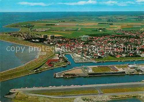 AK / Ansichtskarte Buesum Nordseebad Hafen Luftaufnahme Kat. Buesum