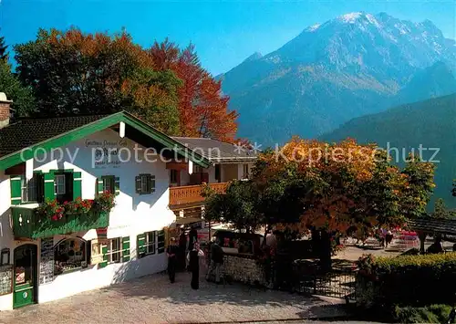 AK / Ansichtskarte Ramsau Berchtesgaden Berggasthof Pension Zipfhaeusl Watzmann Kat. Ramsau b.Berchtesgaden