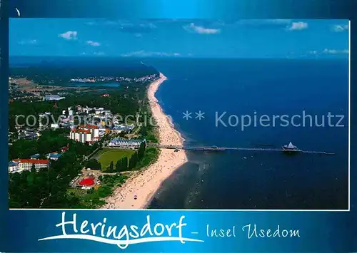 AK / Ansichtskarte Heringsdorf Ostseebad Usedom Seebruecke Strand Kat. Heringsdorf