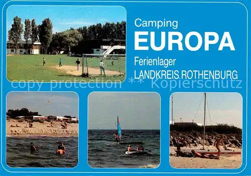 AK / Ansichtskarte Fehmarn Camping Europa Landkreis Rothenburg Strand Kat. Fehmarn