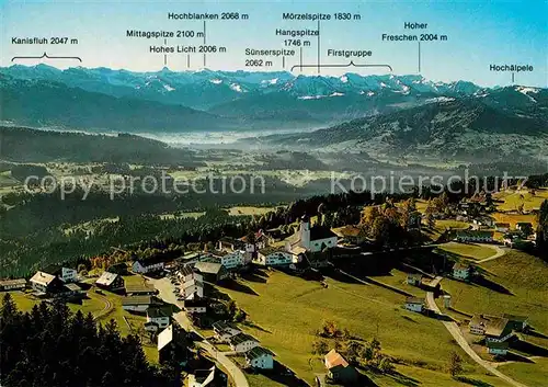 AK / Ansichtskarte Sulzberg Vorarlberg Panorama Alpen Gasthof Engel Kat. Sulzberg