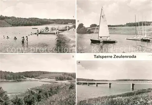 AK / Ansichtskarte Zeulenroda Triebes Talsperre Strandbad Seglerhafen Vorsperrmauer Teilansicht  Kat. Zeulenroda Triebes