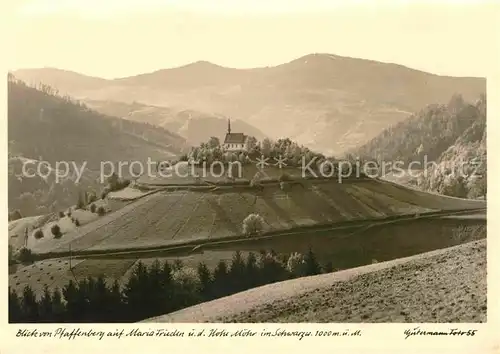 AK / Ansichtskarte Pfaffenberg Wiesental Panorama Blick auf Maria Frieden Hohe Moehr Schwarzwald Kat. Zell im Wiesental