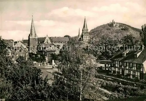 AK / Ansichtskarte Wernigerode Harz Westerntor mit Blick zum Schloss Kat. Wernigerode