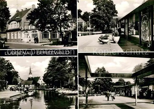 AK / Ansichtskarte Luebbenau Spreewald HO Gaststaette Zum gruenen Strand der Spree Hafen  Kat. Luebbenau