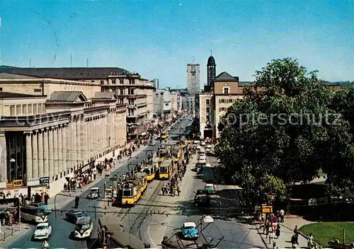 AK / Ansichtskarte Strassenbahn Stuttgart Koenigstrasse Koenigsbau Kat. Strassenbahn