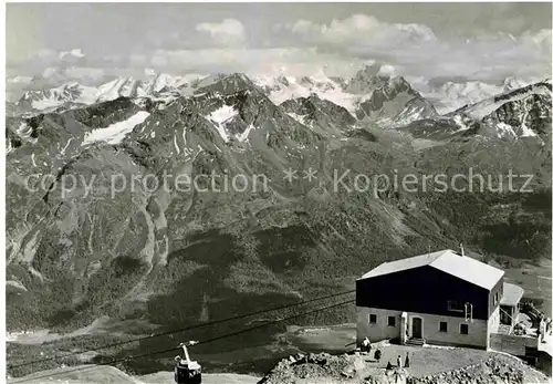 AK / Ansichtskarte Seilbahn Corviglia Piz Nair St. Moritz Bernina Gruppe Kat. Bahnen