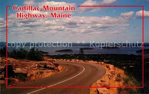 AK / Ansichtskarte Autobahn Cadillac Mountain Highway Maine Frenchman s Bay  Kat. Autos