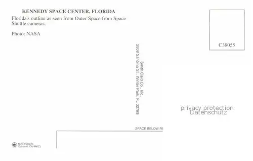 AK / Ansichtskarte Raumfahrt Kennedy Space Center Florida Outline Outer Space  Kat. Flug
