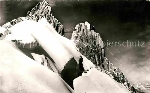 AK / Ansichtskarte Seilbahn Aiguille du Midi Chamonix Mont Blanc  Kat. Bahnen