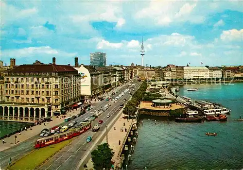 AK / Ansichtskarte Strassenbahn Hamburg Jungfernstieg Kat. Strassenbahn