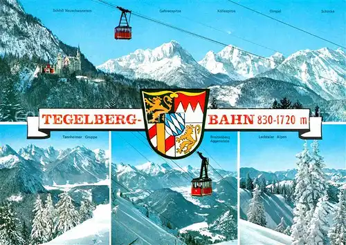 AK / Ansichtskarte Seilbahn Tegelberg Lechtaler Alpen Tannheimer Gruppe Breitenberg Kat. Bahnen