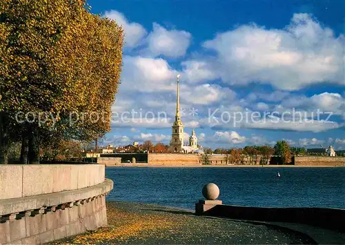 AK / Ansichtskarte St Petersburg Leningrad Spit of Vasilyevsky Island Peter und Paul Fortress 