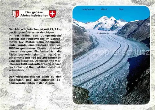 AK / Ansichtskarte Gletscher Aletschgletscher  Kat. Berge