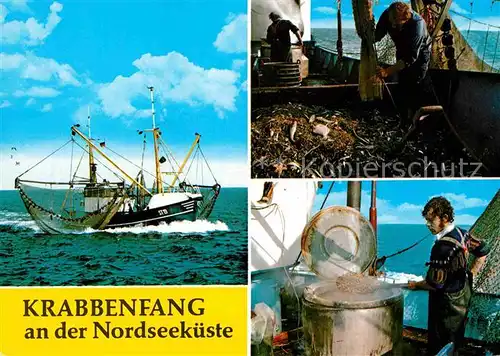 AK / Ansichtskarte Fischerei Krabbenfang Nordseekueste  Kat. Handwerk