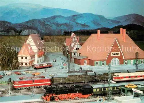 AK / Ansichtskarte Modellbau Eisenbahn Bahnhof Tanneck  Kat. Spielzeug