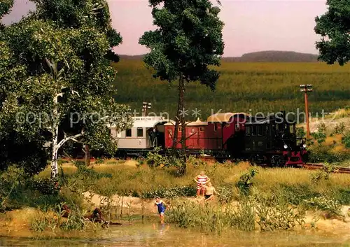 AK / Ansichtskarte Modellbau Eisenbahn Bayerische Maschine Preussen  Kat. Spielzeug