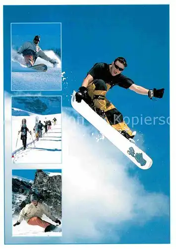 AK / Ansichtskarte Wintersport Snowboard Ski Langlauf  Kat. Sport