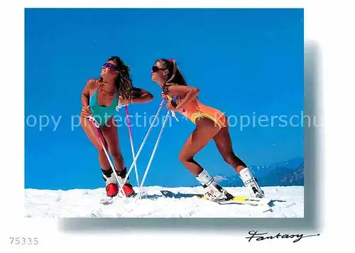 AK / Ansichtskarte Skisport Frauen Bademode Ski Kat. Sport