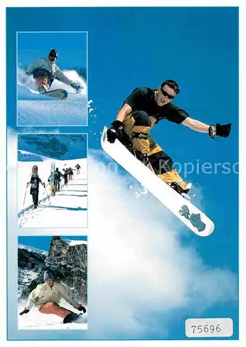 AK / Ansichtskarte Wintersport Snowboarden Skilanglauf  Kat. Sport