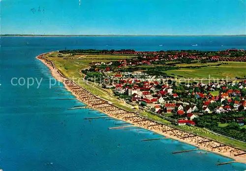 AK / Ansichtskarte Duhnen Nordsee Nordseeheilbad Fliegeraufnahme Kat. Cuxhaven