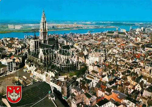 AK / Ansichtskarte Anvers Antwerpen Panorama et Cathedrale Kathedrale Kat. 