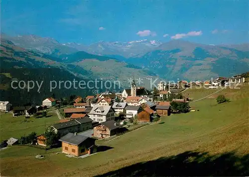 AK / Ansichtskarte Obersaxen Meierhof Panorama mit Glarnerberge alpen Kat. Obersaxen