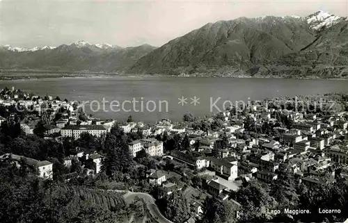 AK / Ansichtskarte Locarno TI Panorama Lago Maggiore Alpen Kat. Locarno